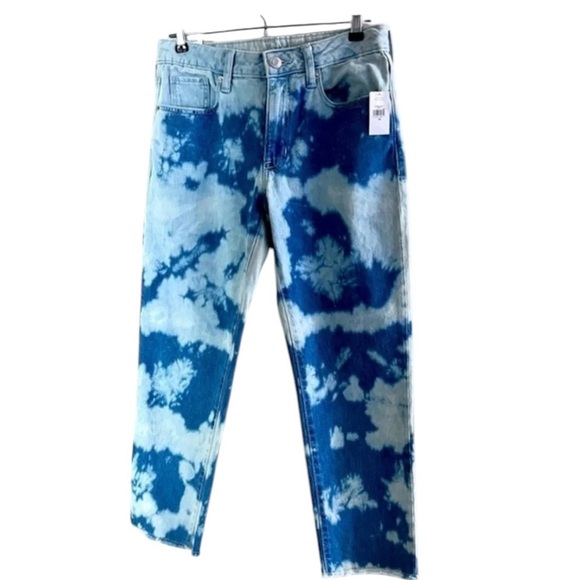 Girls size 14 NWT GAP girlfriend jeans acid wash frayed hem - Picture 1 of 5